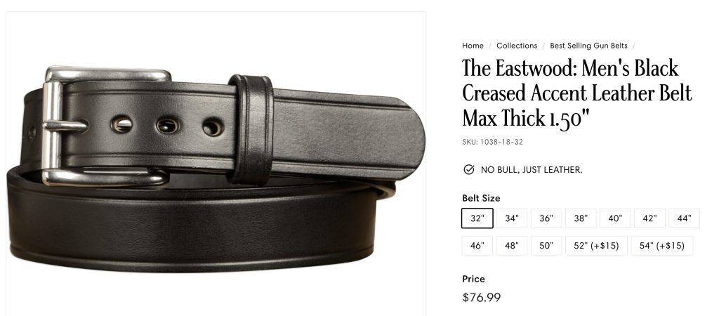 Eastwood leather belt