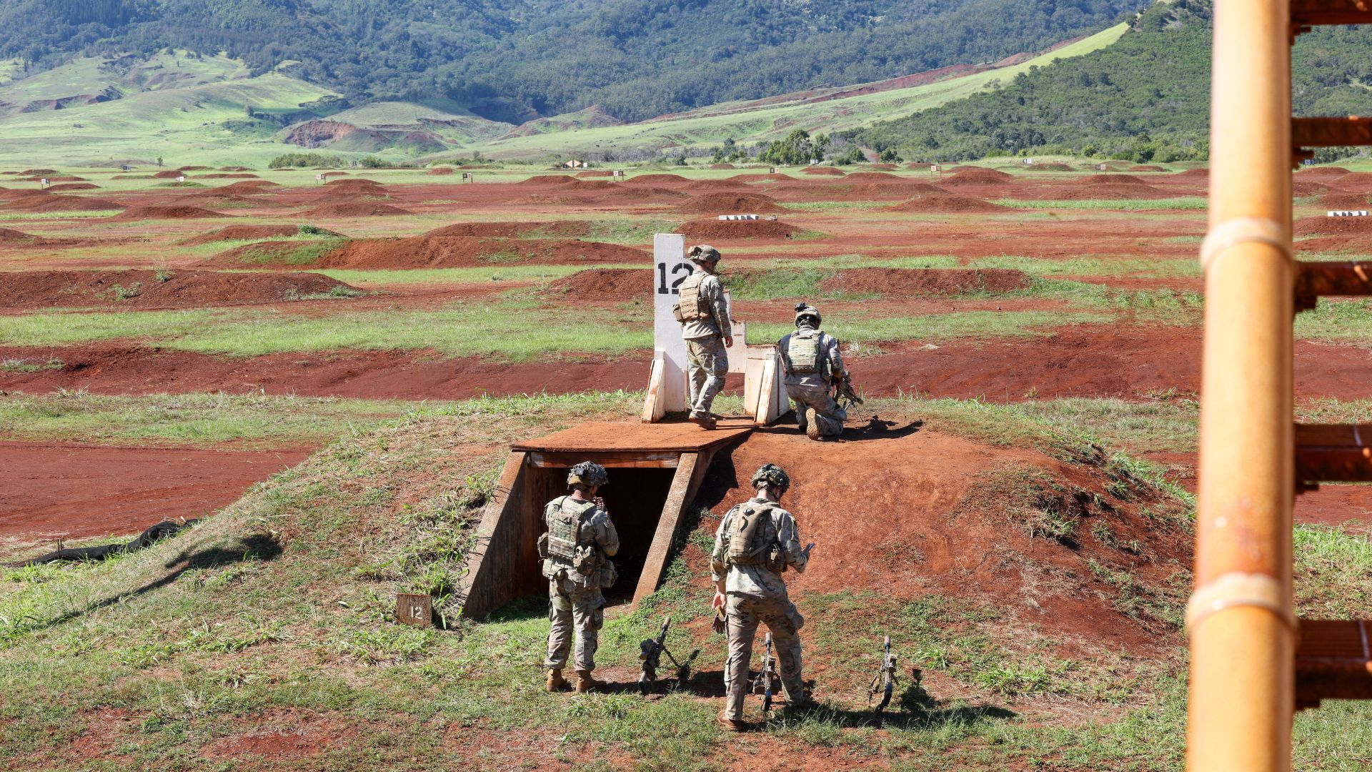 Soldiers during training