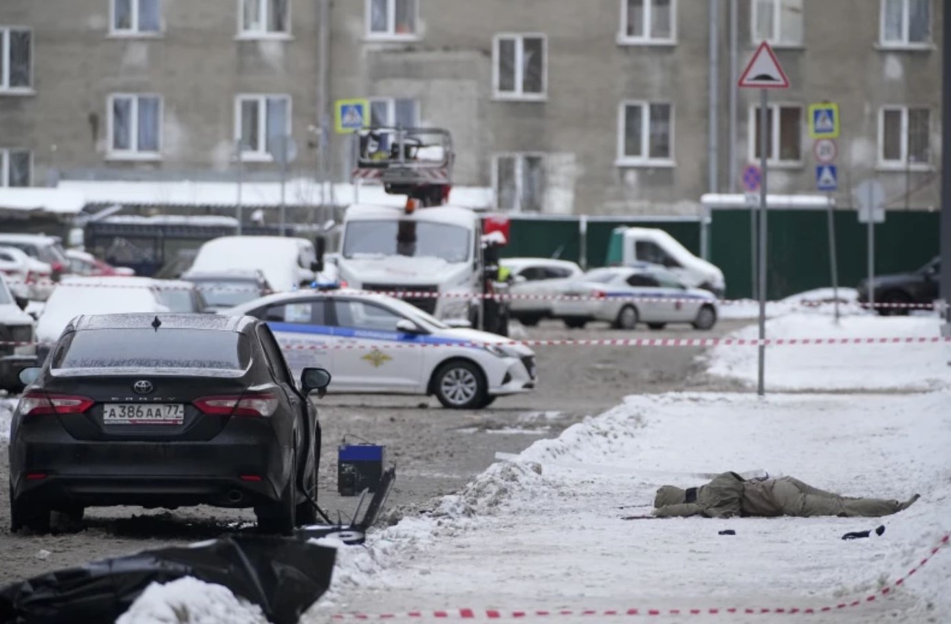 body at bombing site