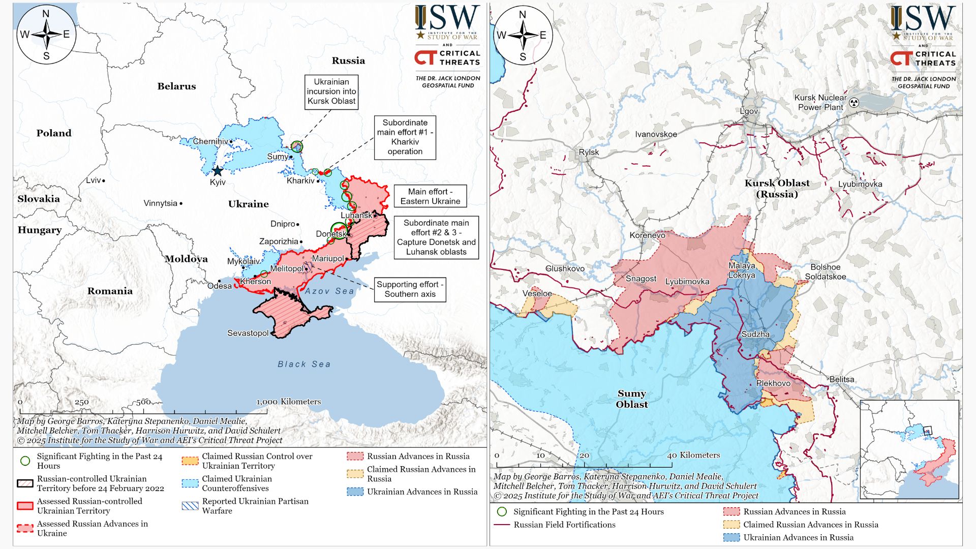 Russia-Ukraine War Kursk Oblast as of Jan 13 2025