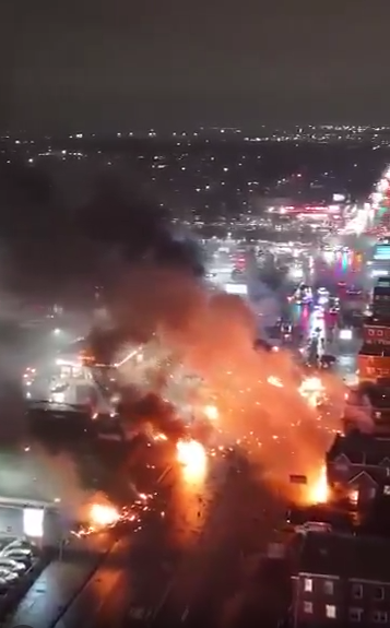 aerial view of the plane crash