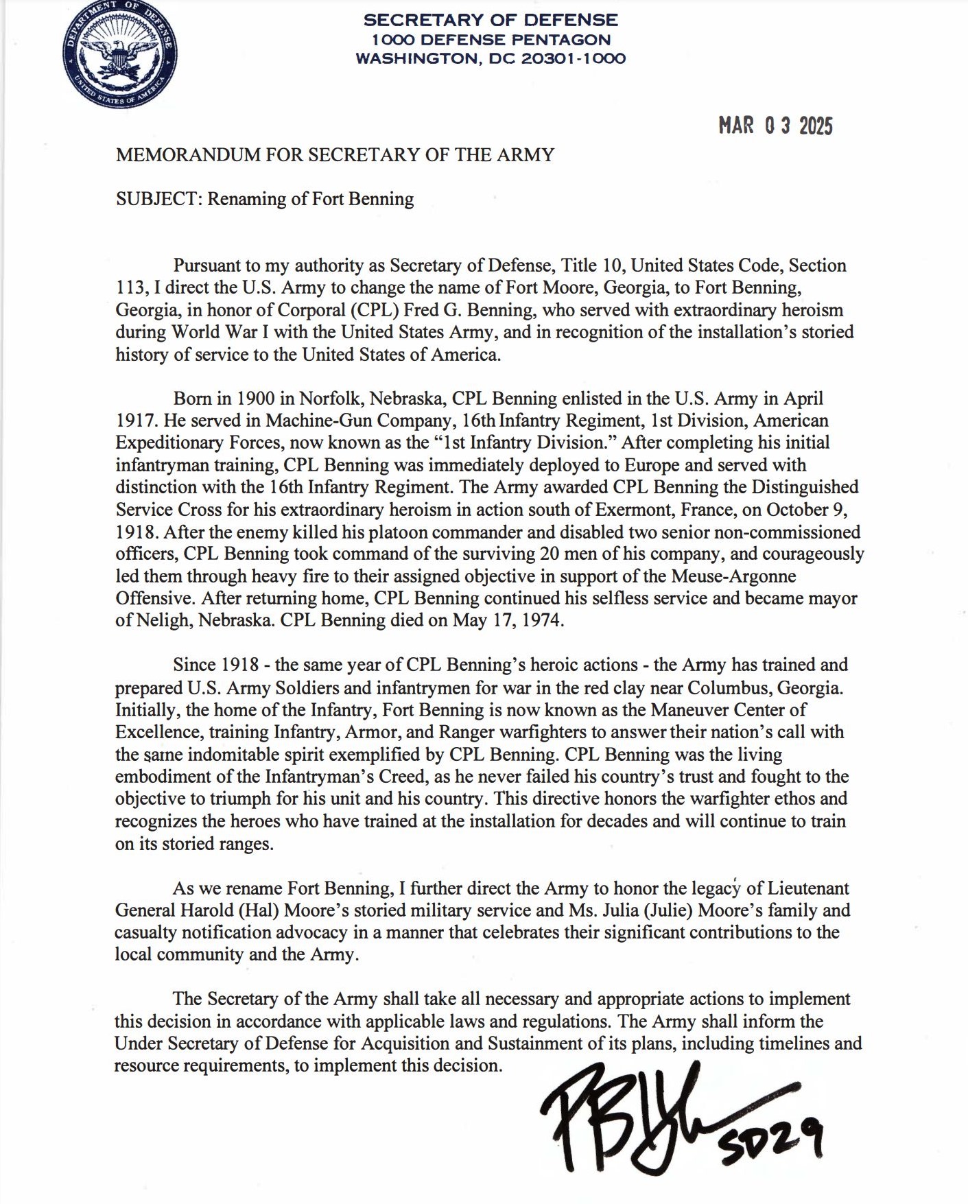 Renaming Document DoD