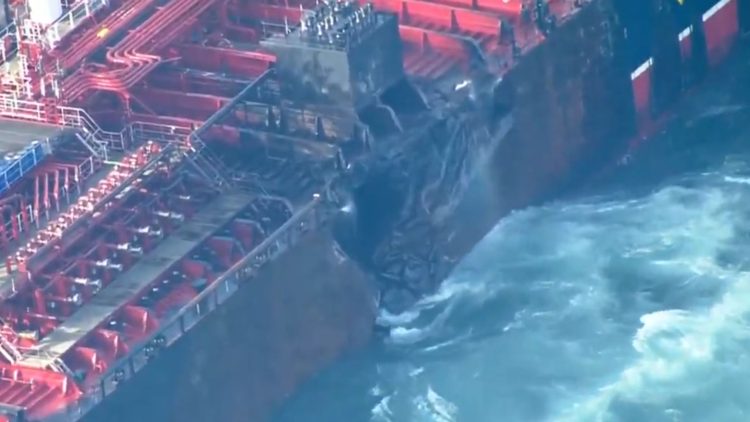 Cargo Ship Collides with Tanker, Sends Jet Fuel Pouring Into North Sea