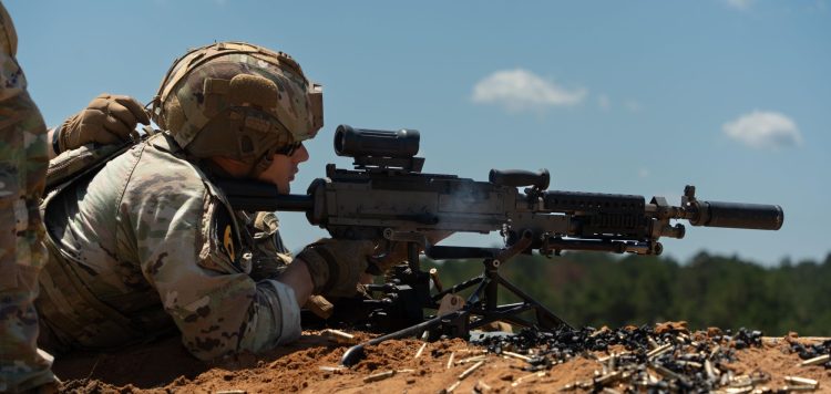 SOFREP Pic of the Day: Soldier Firing a Suppressed M240L