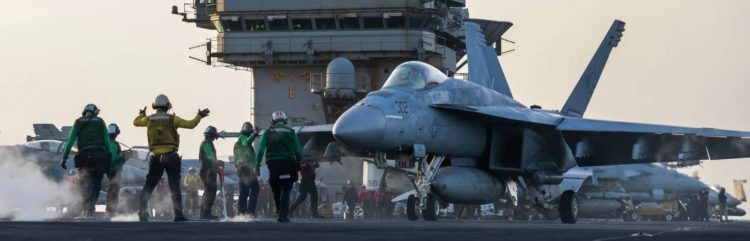 A $60 million Super Hornet Fell Off The Side of the USS Harry S. Truman Yesterday
