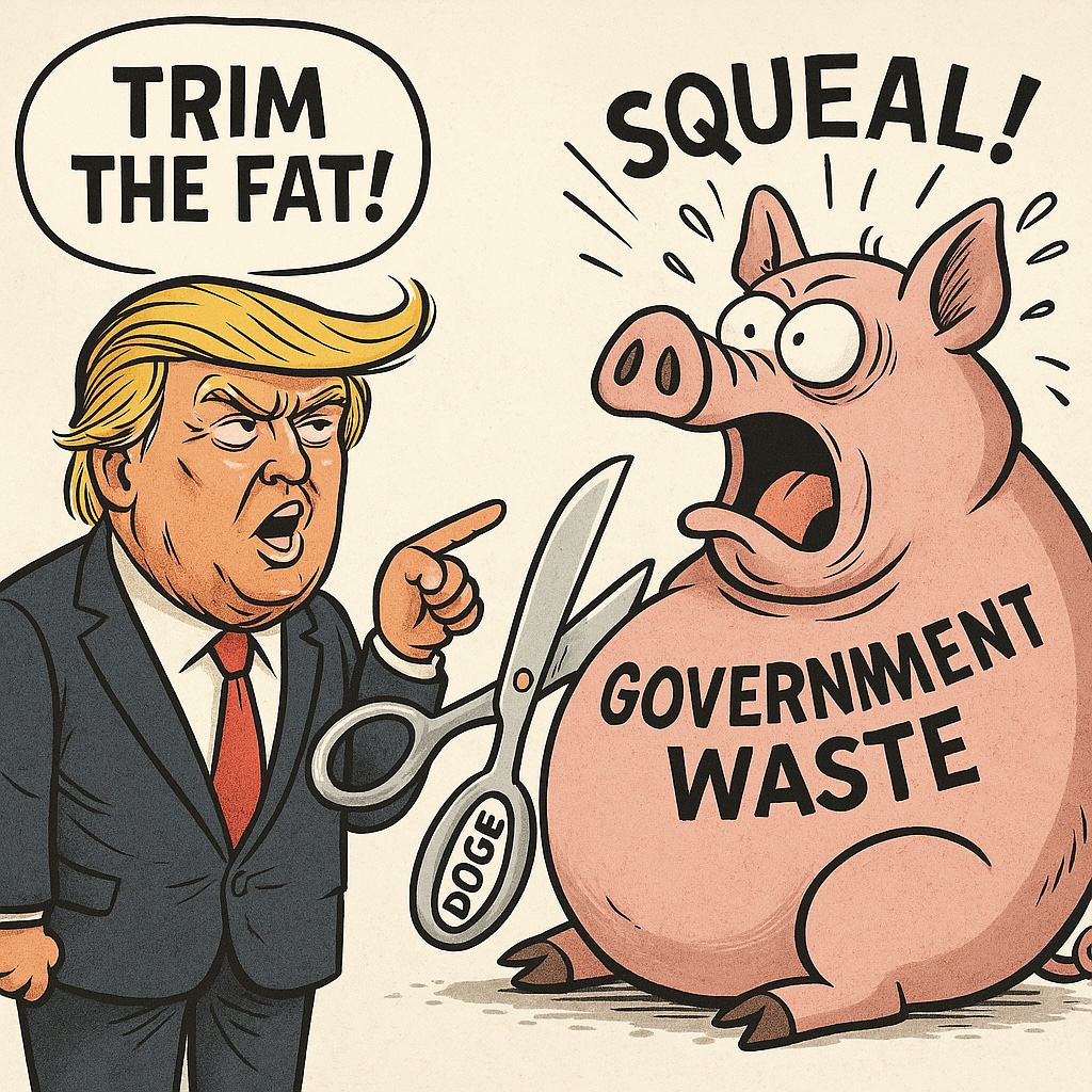 Trump trimming fat hog