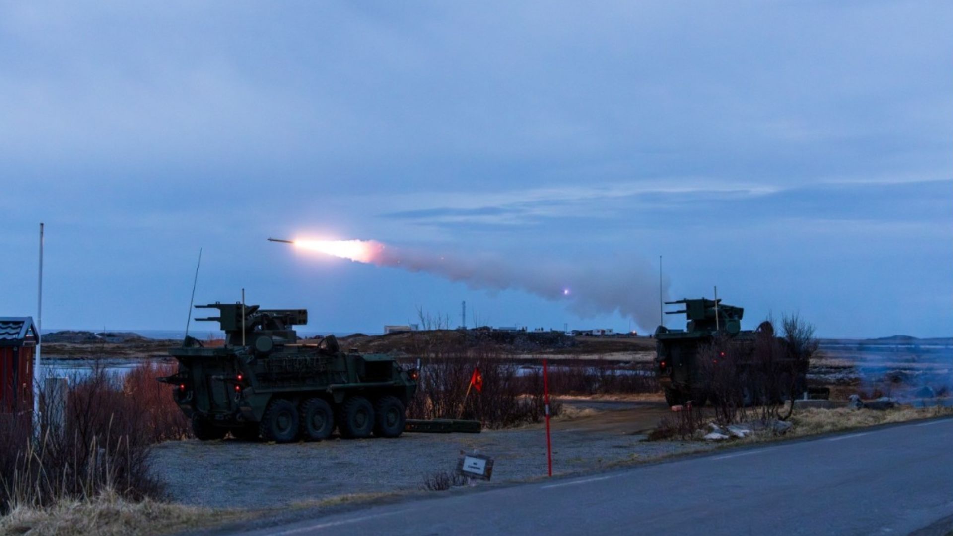 SGT Stout fires a stinger missile
