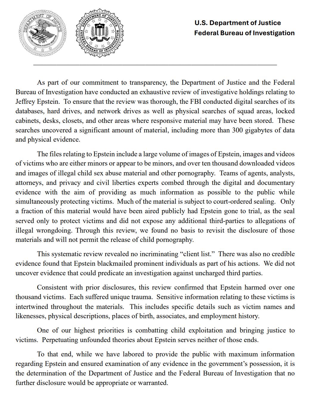 DOJ Epstein Document