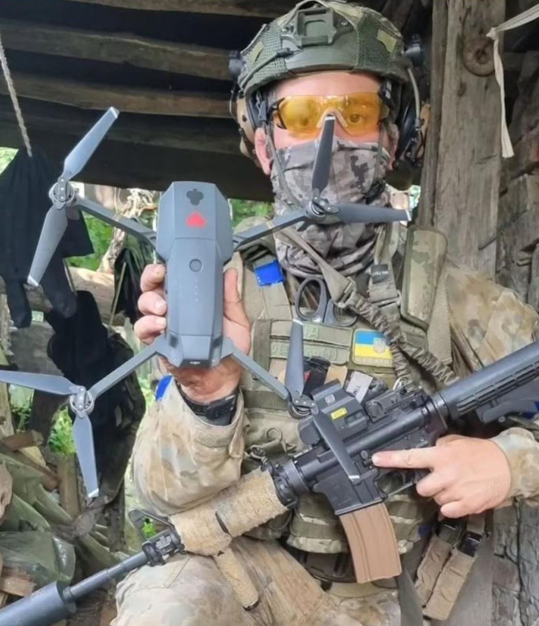 Benjamin Reed with a drone.