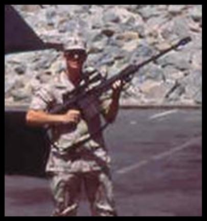 Warren Gray with M82A1 sniper rifle