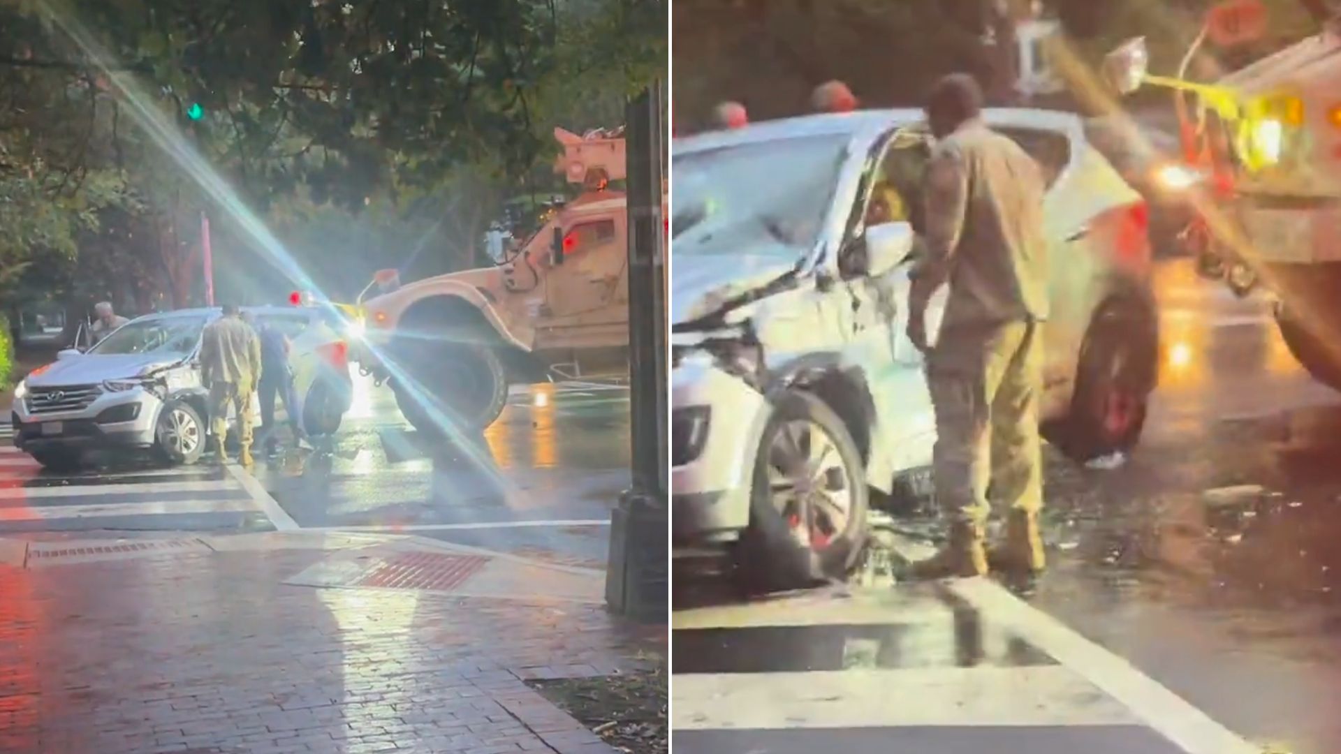 National Guard armored vehicle crash