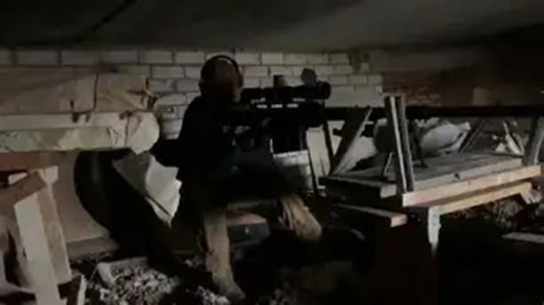 Ukrainian sniper with Snipex Alligator