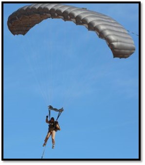 GSG-9 free fall parachutist