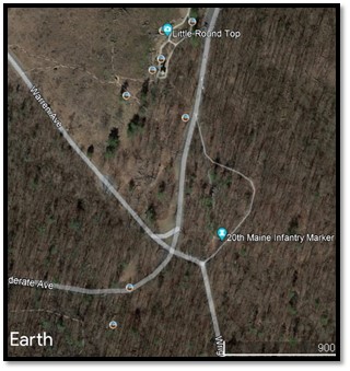 Little Round Top satellite image