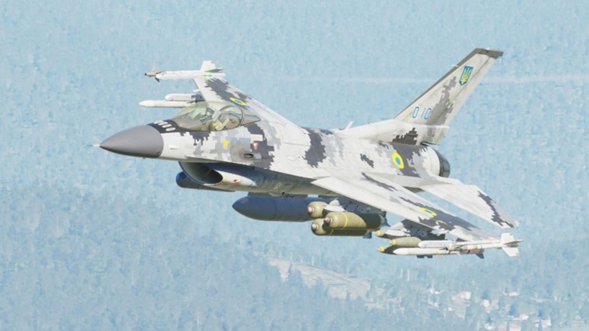 Ukrainian F-16AM jet