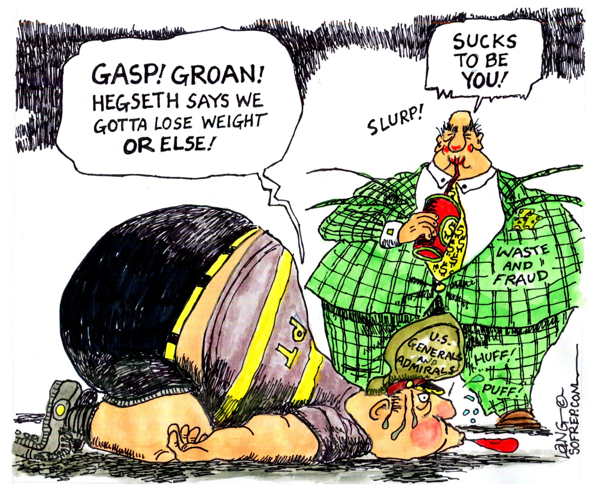 Bob Lang Original Cartoon