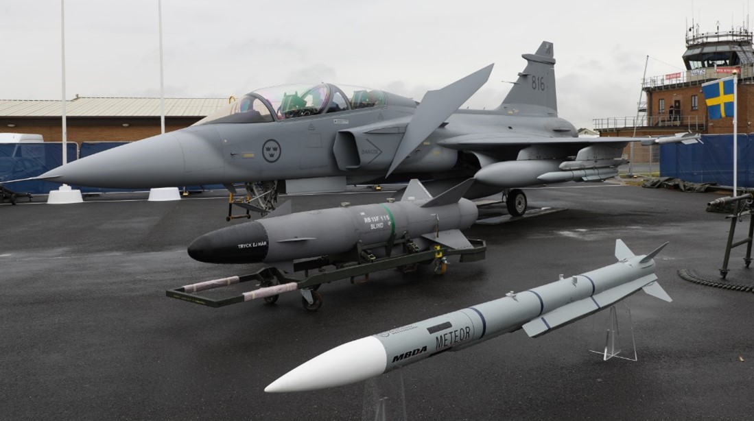 Gripen fighter and missiles
