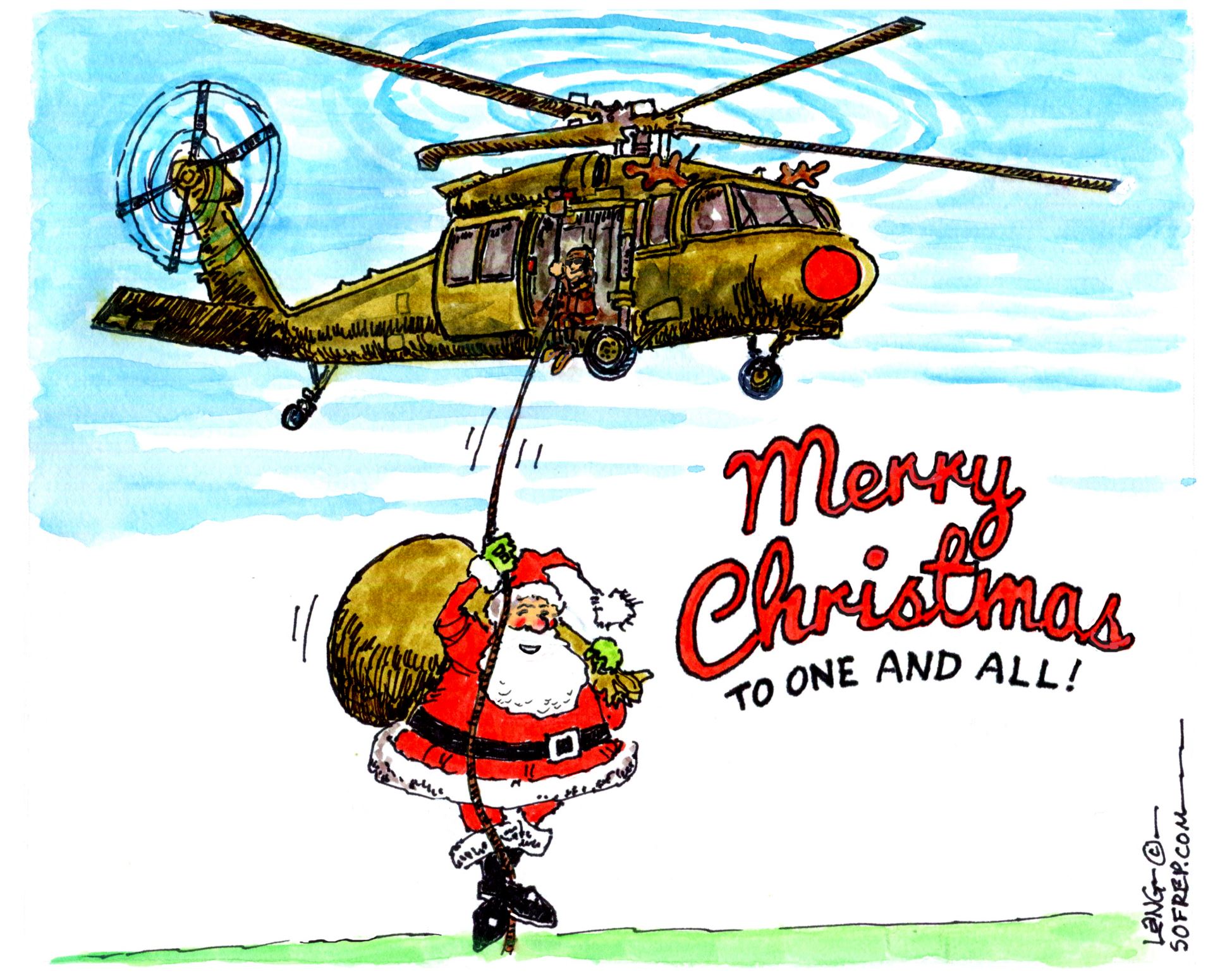 SOFREP Christmas cartoon.