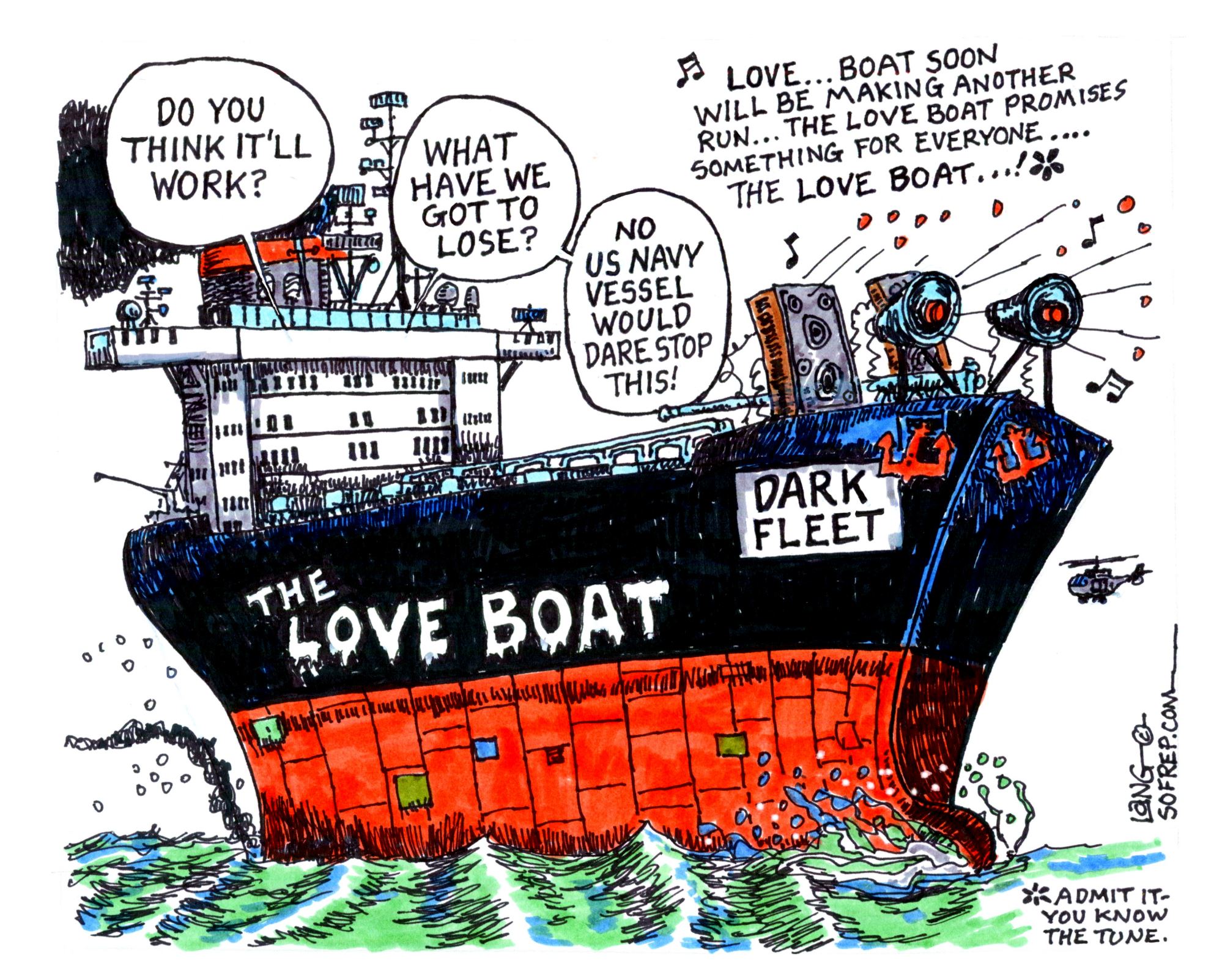 Bob Lang cartoon, Dark Fleet.