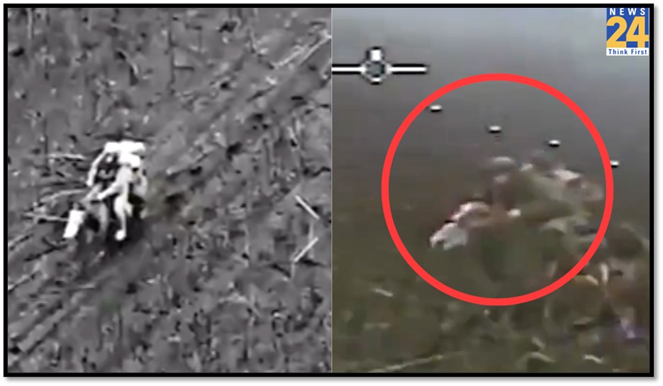 Russian cavalrymen in a field.