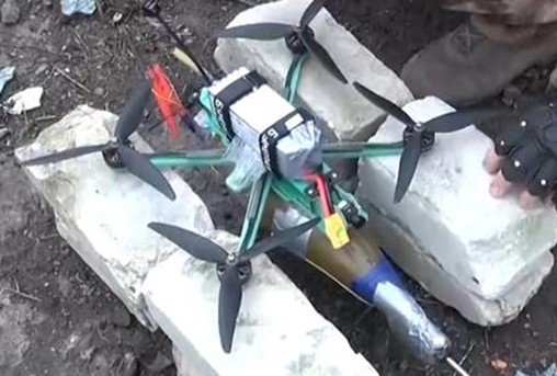 armed quadcopter drone