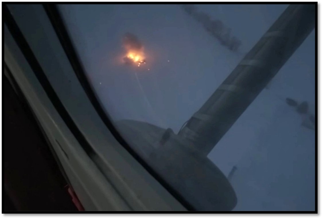 Russian drone explodes.