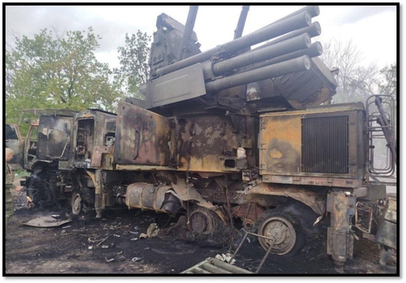 Destroyed Russian S-II missile system.