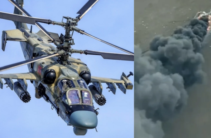 Ka-52 Alligator Gunship Killed by Ukrainian Drone