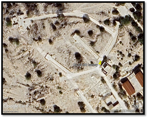 Former SAM site on Kharg Island.