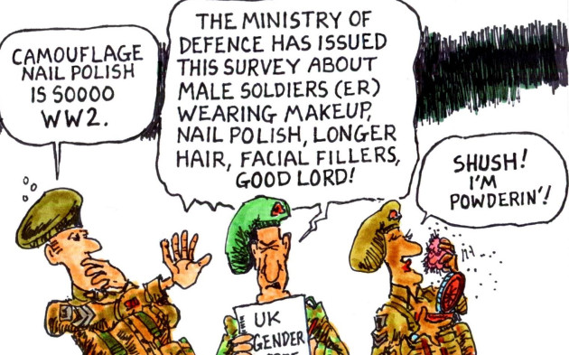 SOFREP Cartoon: British Army Survey on Gender-Neutral Grooming Standards Raises (Plucked) Eyebrows