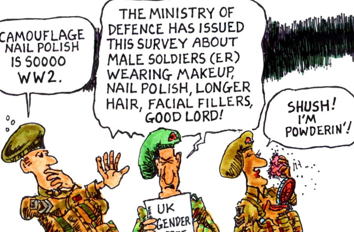 SOFREP Cartoon: British Army Survey on Gender-Neutral Grooming Standards Raises (Plucked) Eyebrows